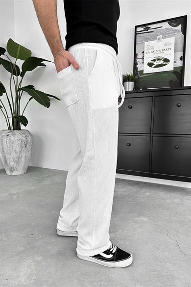 Ekru Breeze Soft Baggy Pantolon