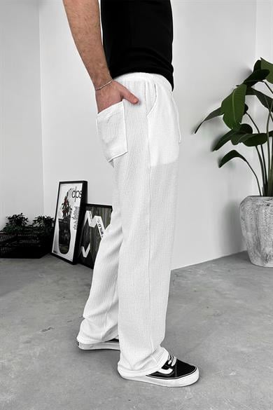 Ekru Sandy Comfort Baggy Pantolon