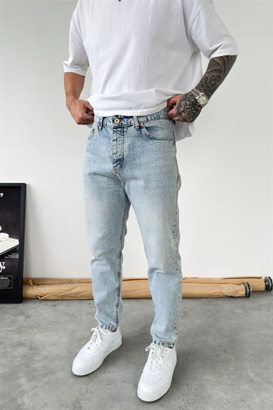 Eskitme Buz Mavi Soft Degrade Boyfriend Pantolon