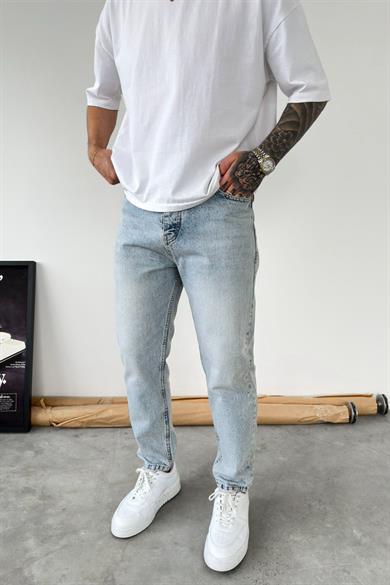 Eskitme Buz Mavi Soft Degrade Boyfriend Pantolon