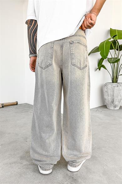 Eskitme Buz Mavi Soft Degrade Old School Premium Baggy Pantolon
