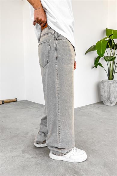 Eskitme Buz Mavi Soft Degrade Old School Premium Baggy Pantolon