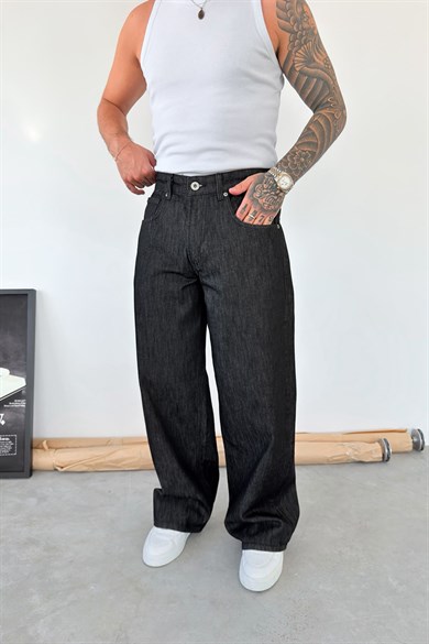 Eskitme Füme Premium Basic Süper Baggy Fit Pantolon