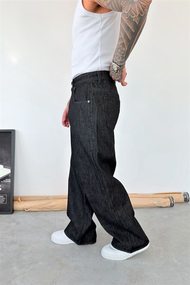 Eskitme Füme Premium Basic Süper Baggy Fit Pantolon