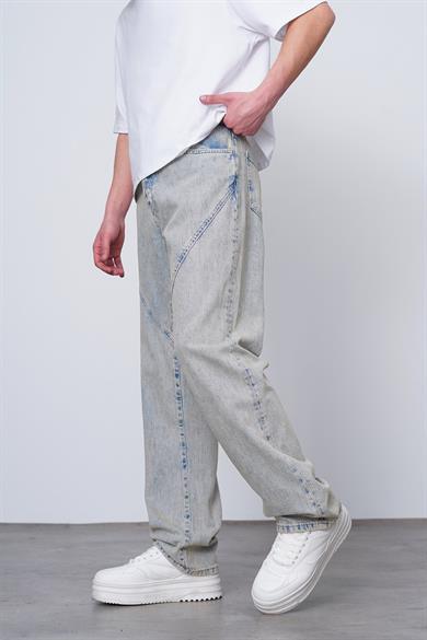 Eskitme Mavi Eskitme Mavi Tasarım 09L GD Baggy Pantolon