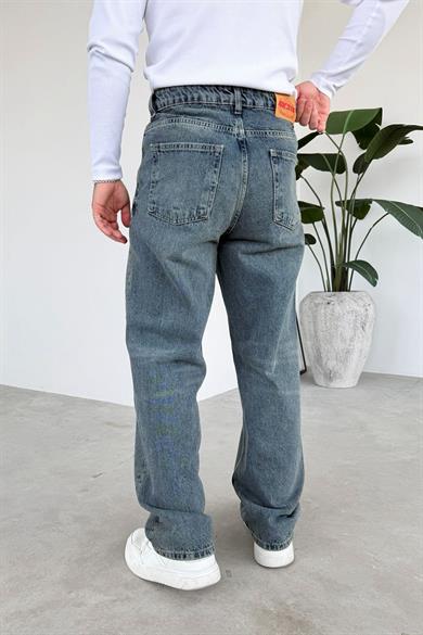 Eskitme Mavi Soft Degrade Basic Regular Pantolon