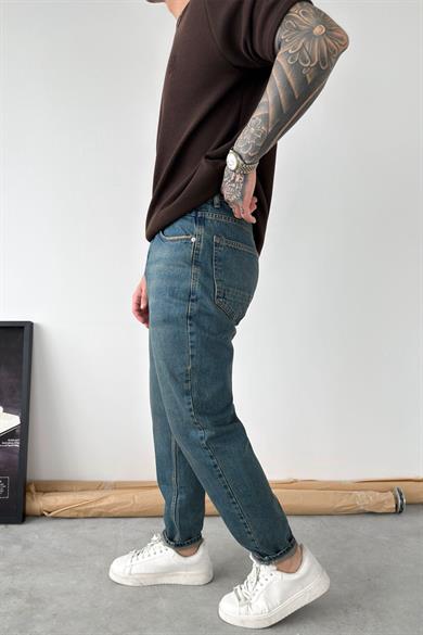 Eskitme Mavi Soft Degrade Boyfriend Pantolon