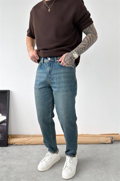 Eskitme Mavi Soft Degrade Boyfriend Pantolon