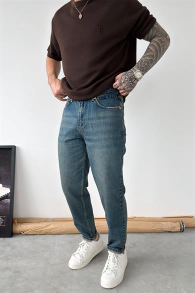 Eskitme Mavi Soft Degrade Boyfriend Pantolon