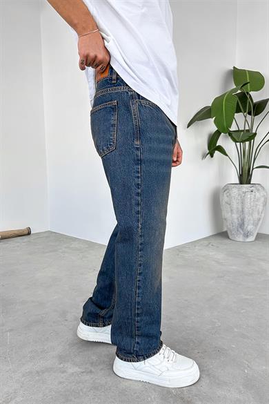 Eskitme Mavi Soft Degrade Premium Baggy Pantolon