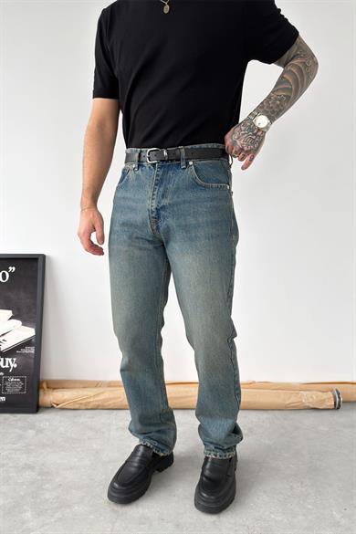 Eskitme Mavi Soft Degrade Regular Pantolon