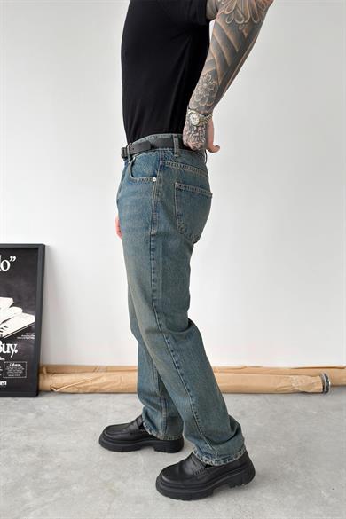 Eskitme Mavi Soft Degrade Regular Pantolon