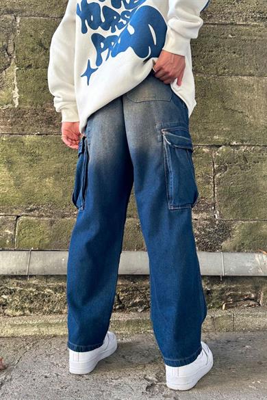 Eskitme Vintage Eskitme GD Cropped Baggy Pantolon
