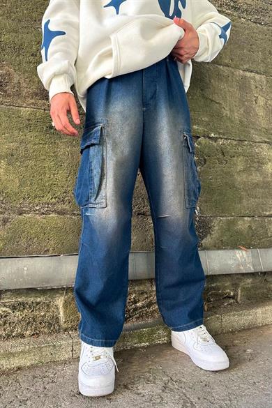 Eskitme Vintage Eskitme GD Cropped Baggy Pantolon