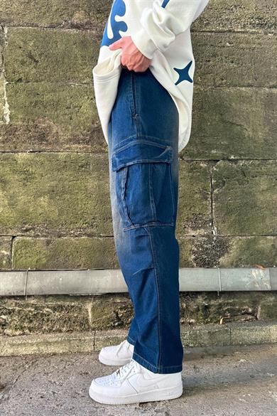 Eskitme Vintage Eskitme GD Cropped Baggy Pantolon