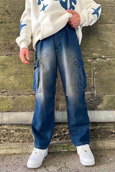 Eskitme Vintage Eskitme GD Cropped Baggy Pantolon