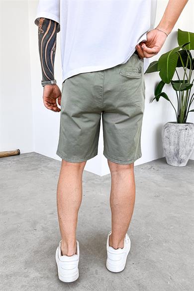 Fıstık Yeşili Yan Cepli Basic Relaxed Şort