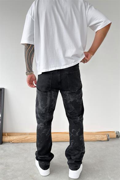 Füme Angel Baskılı Premium Baggy Pantolon