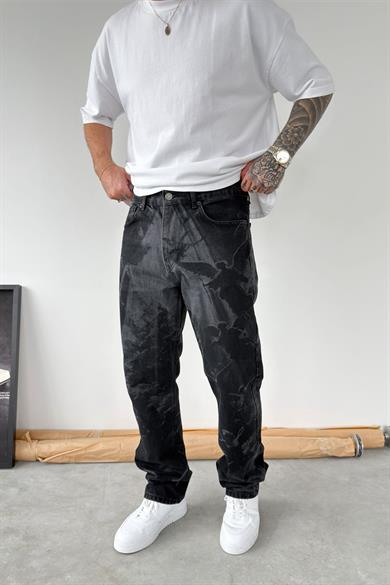 Füme Angel Baskılı Premium Baggy Pantolon