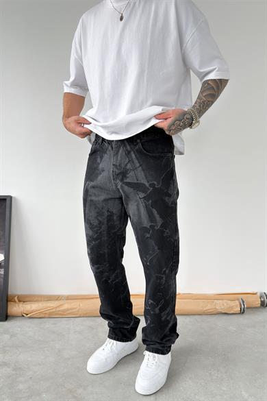 Füme Angel Baskılı Premium Baggy Pantolon