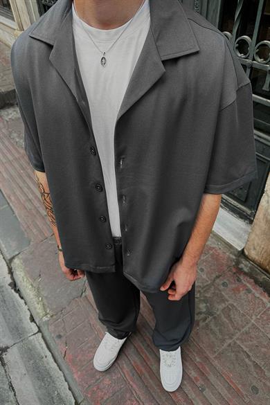 Füme Basic B4 DAD Boxy Fit Oversize Gömlek