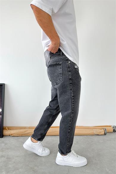 Füme Basic Yırtıklı Boyfriend Pantolon