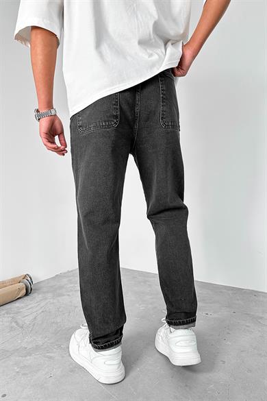 Füme Bel Lastik Detay Regular Pantolon