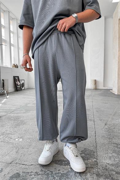 Füme Cozy Premium Çımalı Paça Lastik Eşofman