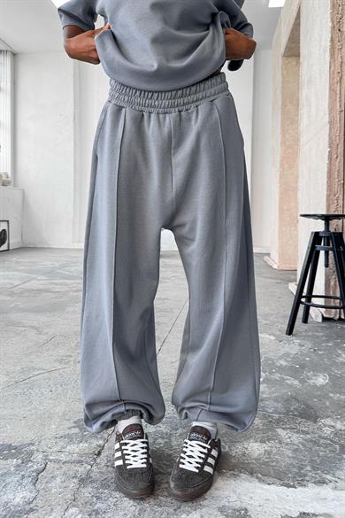 Füme Cozy Premium Çımalı Paça Lastik Eşofman