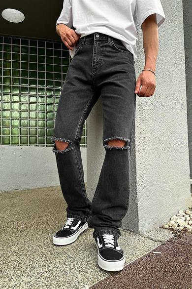 Füme Dizi Yırtık R5 DL Baggy Pantolon
