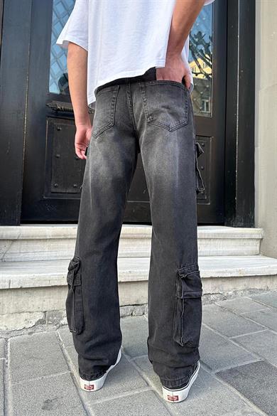 Füme Dokulu  Full Cepli Kargo B1 GD Baggy Pantolon