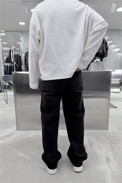 Füme Kemerli Basic Baggy Pantolon