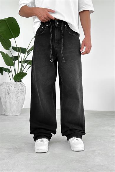 Füme Kemerli Basic Ekstra Bol Baggy Pantolon