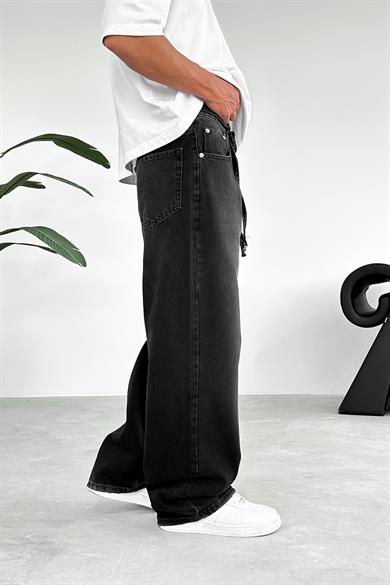 Füme Kemerli Basic Ekstra Bol Baggy Pantolon