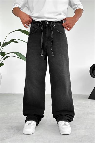 Füme Kemerli Basic Ekstra Bol Baggy Pantolon