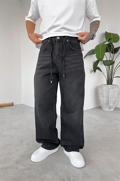 Füme Kemerli Basic Ekstra Bol Baggy Pantolon