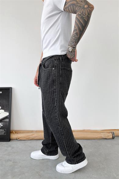 Füme Kemerli Premium Tasarım Baggy Pantolon