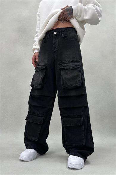 Füme Ön Çift Cep Diz Detay M1 GD Baggy Pantolon