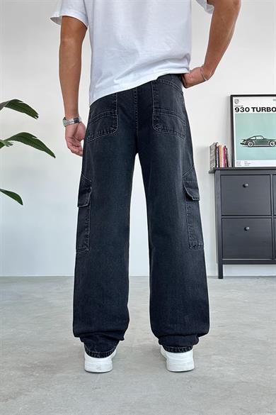 Füme Ön Tasarım Cepli Baggy Pantolon