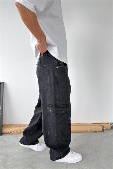 Füme Ön Tasarım Cepli Ekstra Bol Baggy Pantolon