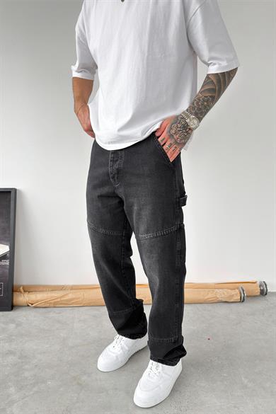 Füme Patch Detaylı Baggy Pantolon