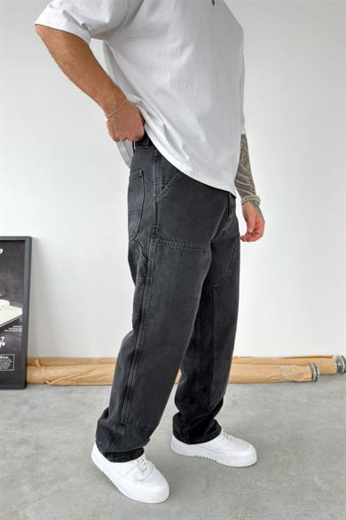 Füme Patch Tasarım Detaylı Ekstra Bol Baggy Pantolon