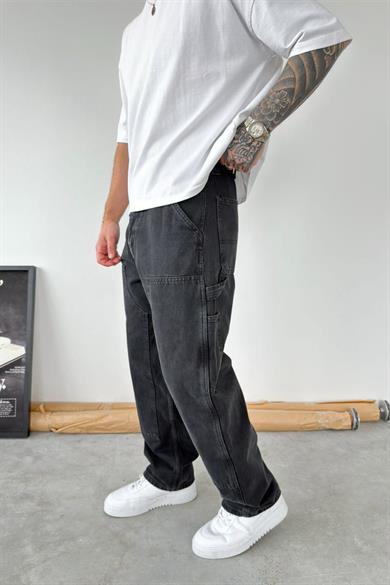 Füme Patch Tasarım Detaylı Ekstra Bol Baggy Pantolon