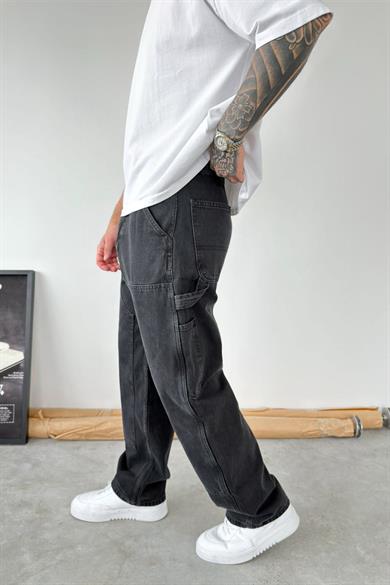 Füme Patch Tasarım Detaylı Ekstra Bol Baggy Pantolon