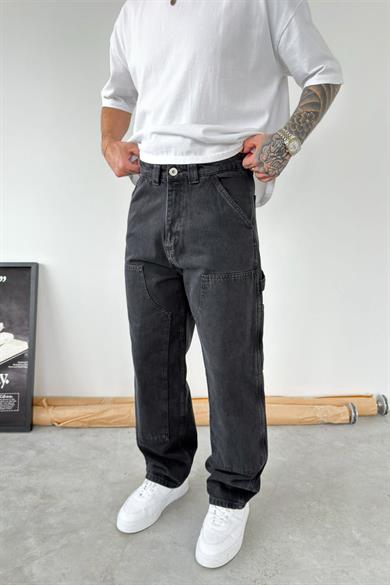 Füme Patch Tasarım Detaylı Ekstra Bol Baggy Pantolon
