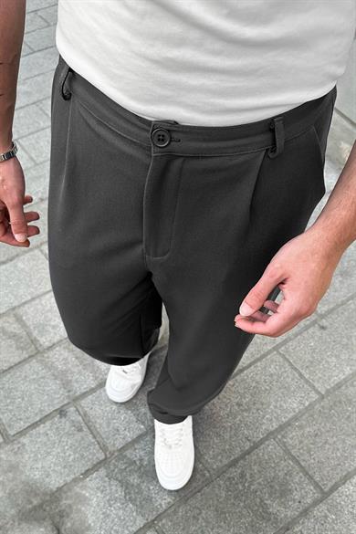Füme Pileli Basic Kumaş DAD Baggy Pantolon