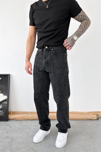 Füme Premium Tasarım Baskılı Baggy Pantolon