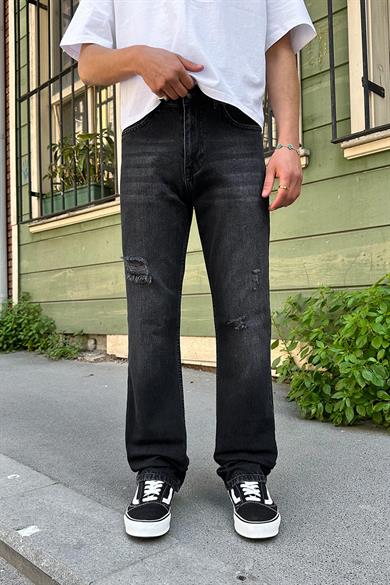 Füme Soft Minimal Yırtık Detay 3Z DL Baggy Pantolon