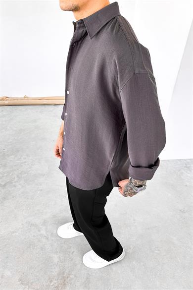 Füme Soft Premium Oversize Gömlek