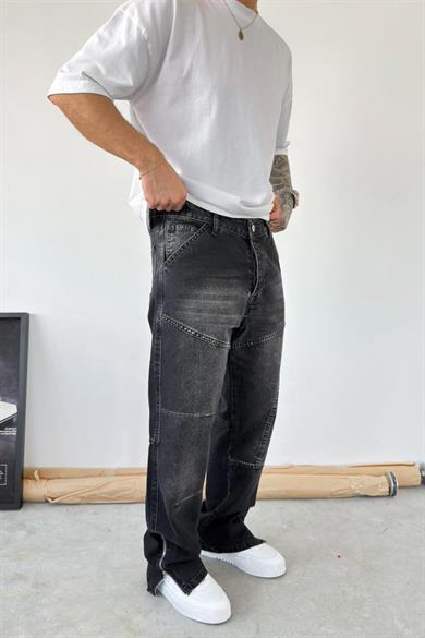Füme Tasarım Paça Fermuar Detay Baggy Pantolon
